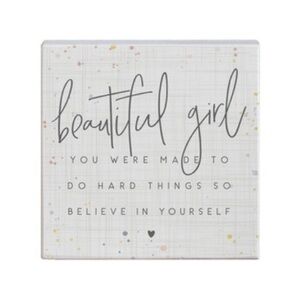 Altar’d State Beautiful Girl Inspirational Art Decor Block Wood Sign Farmhouse